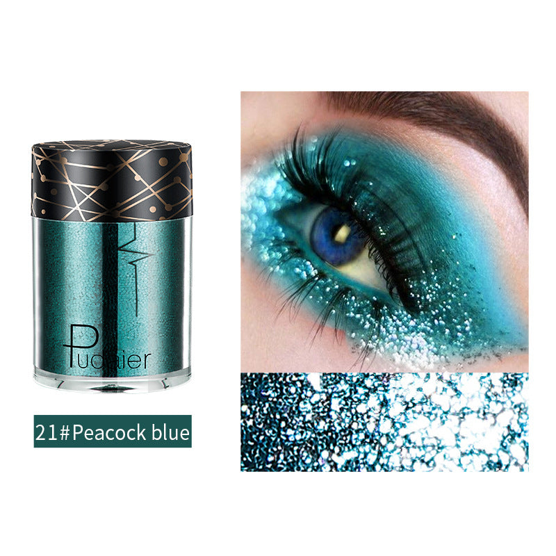 Pudaier Monochrome Eyeshadow Glitter Sequins Mermaid Princess Pearlescent Easy-to-Color 36 Colors Eyeshadow