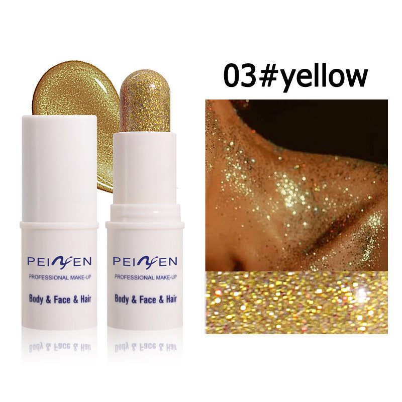 Eyeshadow Stick Multi-Functional Shiny Makeup Paste Multi-Color Flashing Highlight Body Paint Stage
