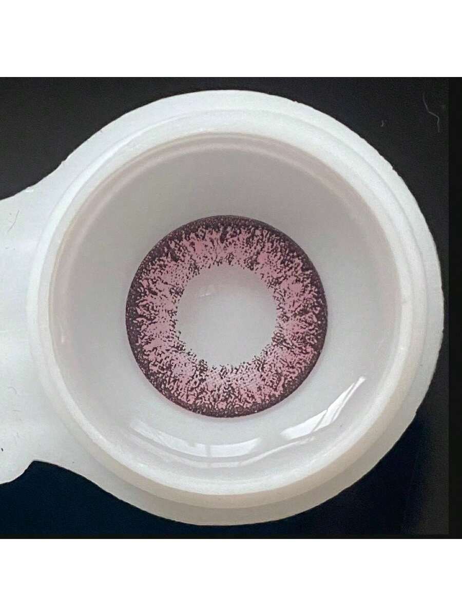 1Pairs/2Pces Pluto Pink Coffee Contact Lenses Colored Cosmetic Beauty Contact Lens For Dark Eye Lens 14.2mm