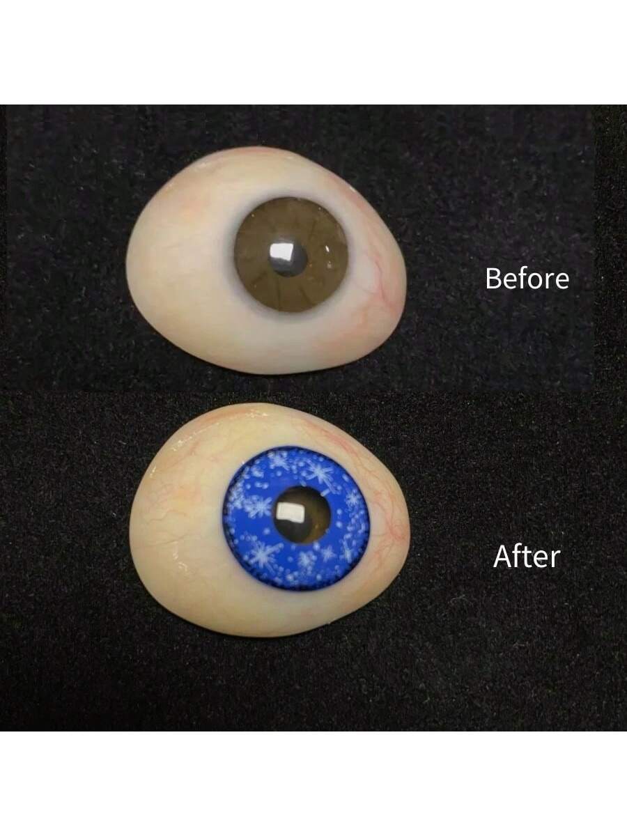 1Pairs/2Pces Midisummer Ice Blue Contact Lenses Colored Cosmetic Beauty Contact Lens For Dark Eye Lens 14.2mm