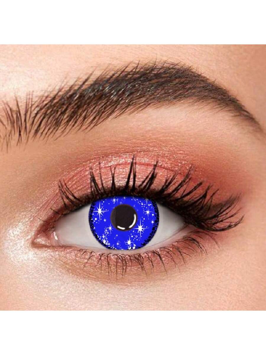 1Pairs/2Pces Midisummer Ice Blue Contact Lenses Colored Cosmetic Beauty Contact Lens For Dark Eye Lens 14.2mm