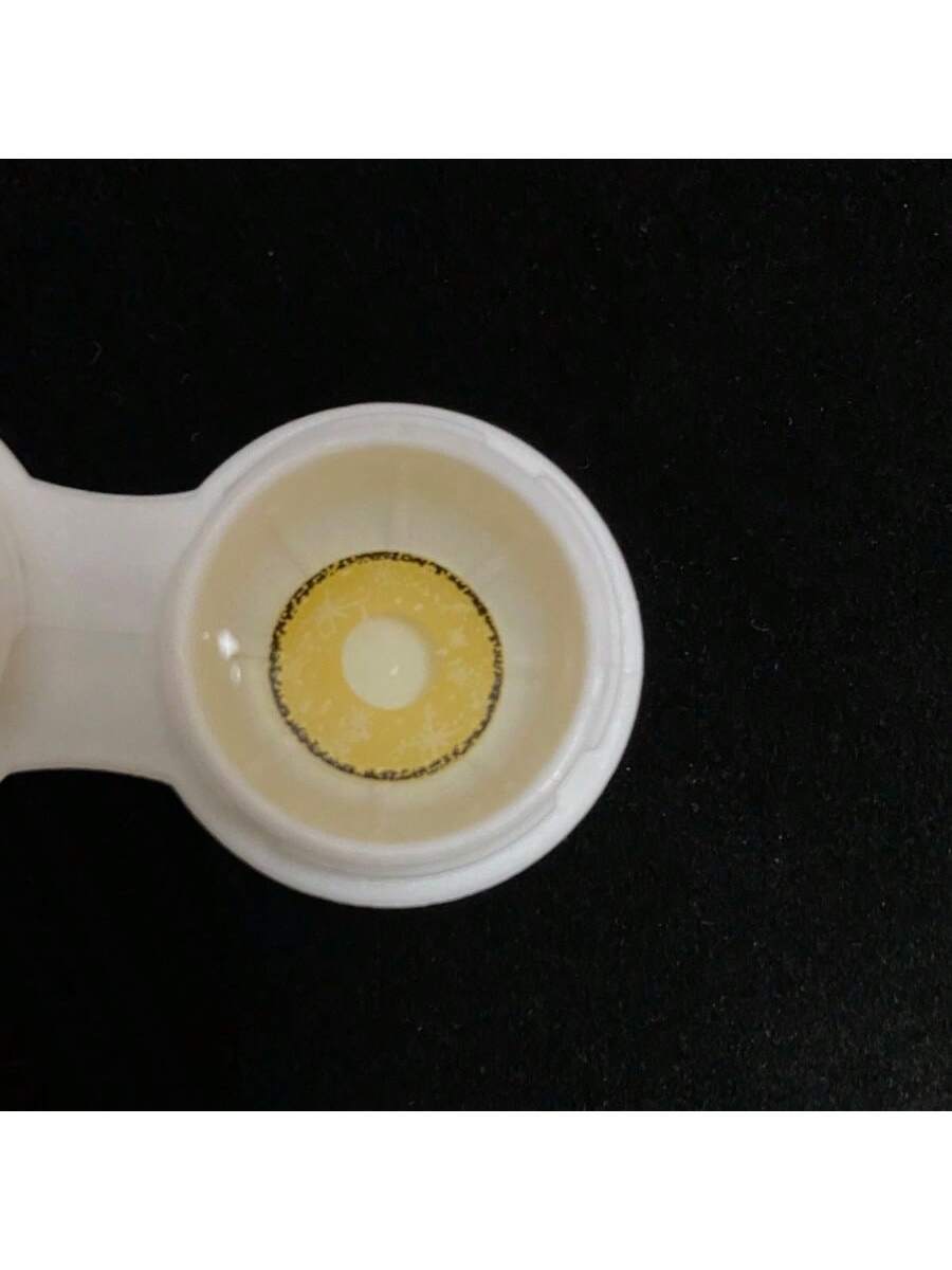 1Pairs/2Pces Midisummer Estrellas Yellow Contact Lenses Colored Cosmetic Beauty Contact Lens For Dark Eye Lens 14.2mm