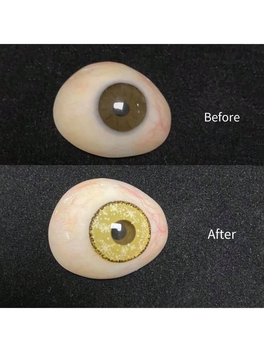 1Pairs/2Pces Midisummer Estrellas Yellow Contact Lenses Colored Cosmetic Beauty Contact Lens For Dark Eye Lens 14.2mm