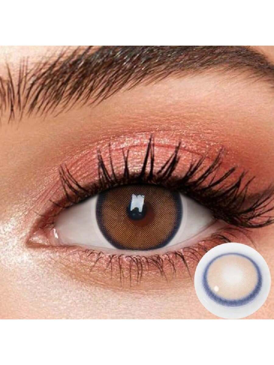 1Pairs/2Pces X Brown Flare Contact Lenses Colored Cosmetic Beauty Contact Lens For Dark Eye Lens 14.2mm