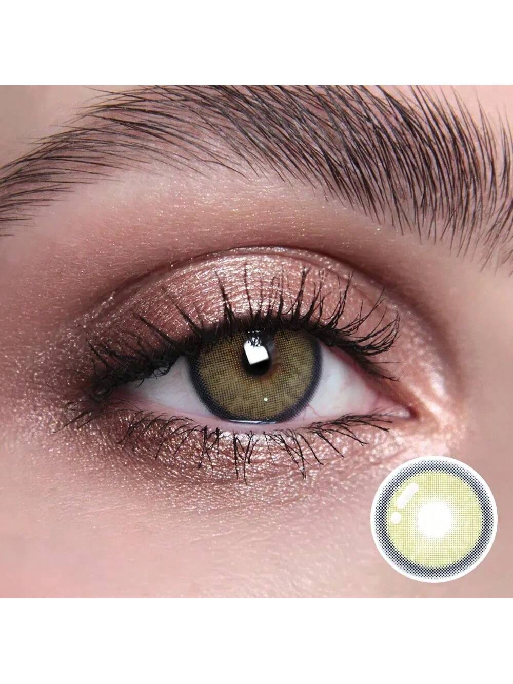 1Pairs/2Pces X-Green Flare Contact Lenses Colored Cosmetic Beauty Contact Lens For Dark Eye Lens 14.2mm