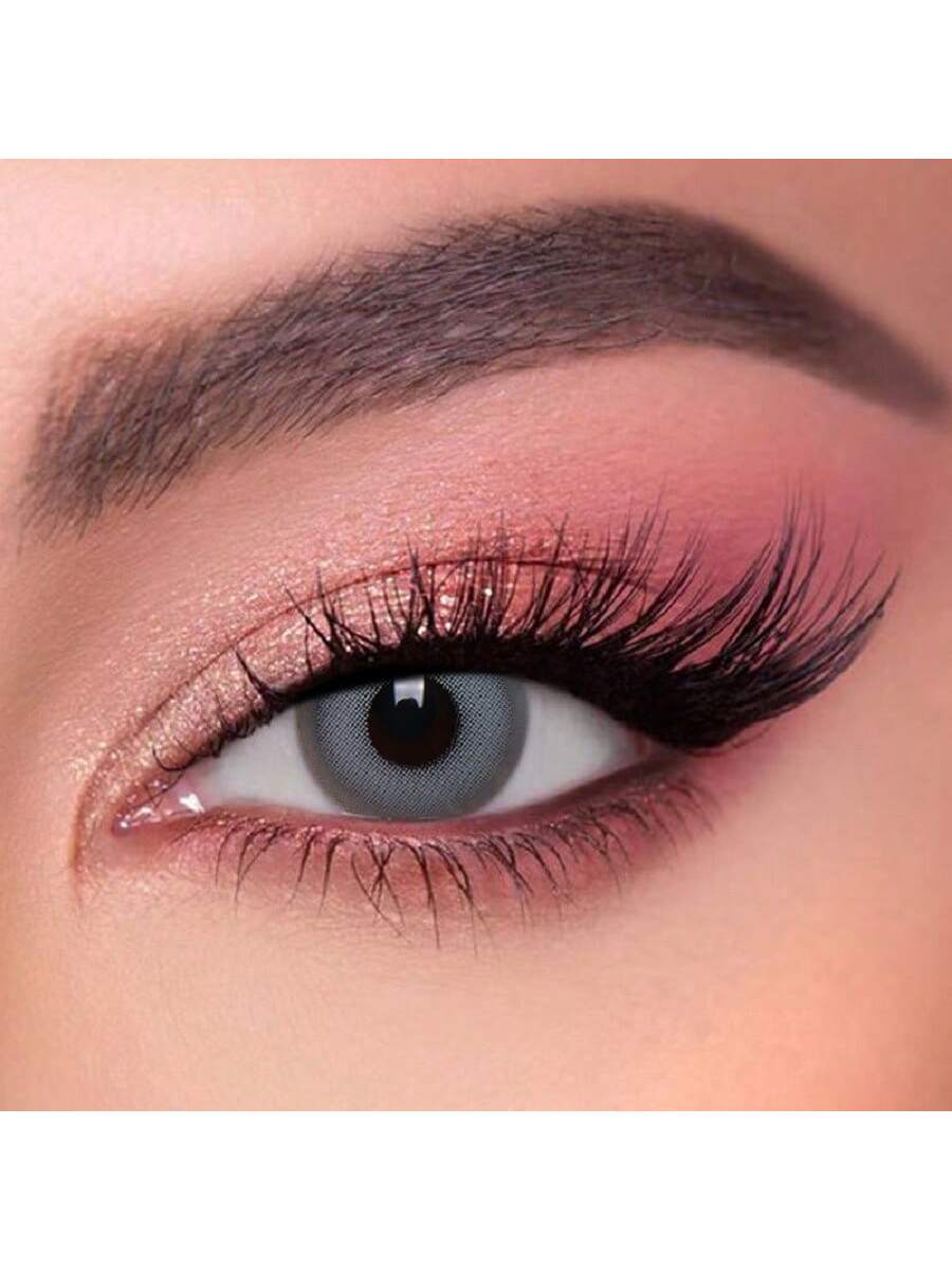 1 par/2 lentes de contacto de color blanco grisáceo helado desechables por 1 año