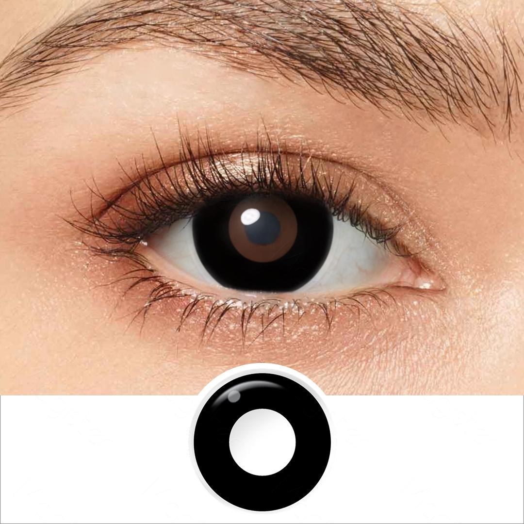 Sharingan Eye Halloween Contact Lenses 1 Pair Yearly Red Cosplay Contact Lenses White Blind Eye Lenses Eye Contacts for Anime Accessories