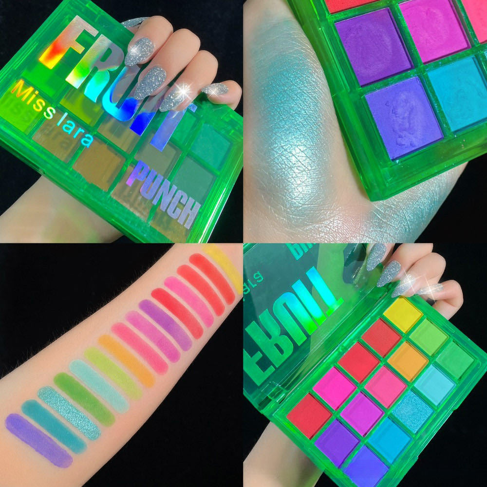 2025 New Sweetheart Party 15-Color Eyeshadow Palette Earth Color Pearl Matte Glitter Cross-Border Large Palette European and American Makeup
