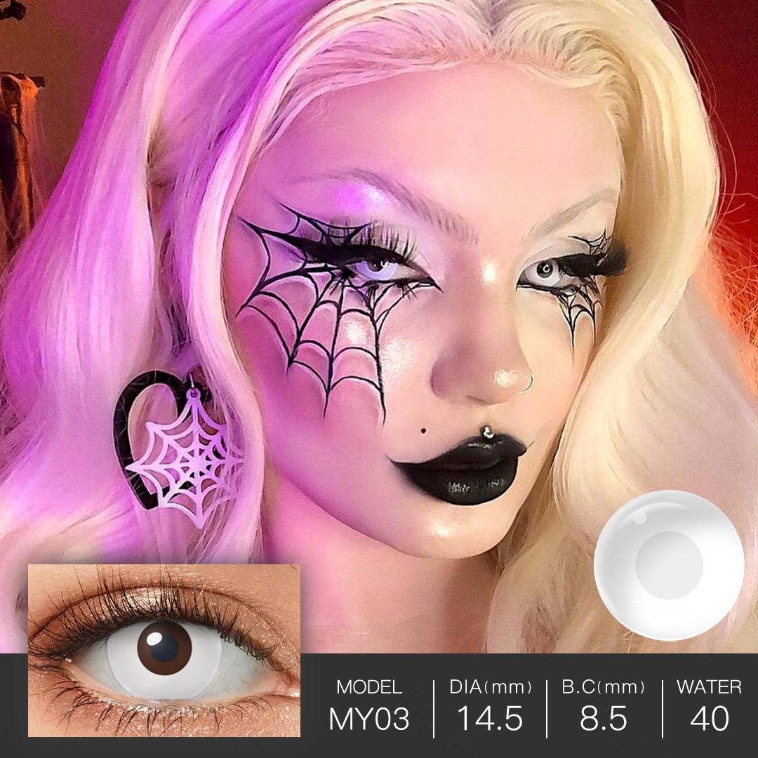 Crazy Lenses Halloween Contact Lenses Blind White Cosplay Contact Lenses Blackout Contacts Anime Accessories For Masquerade