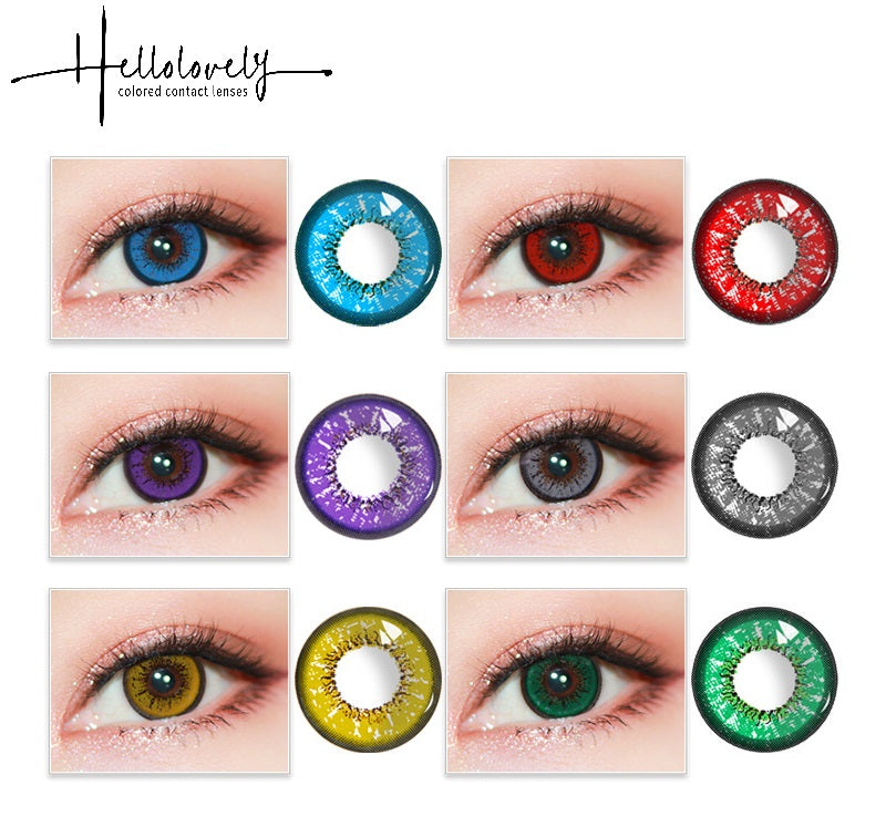 Love Word Blue Crazy Color Contact Lenses【PRESCRIPTION】