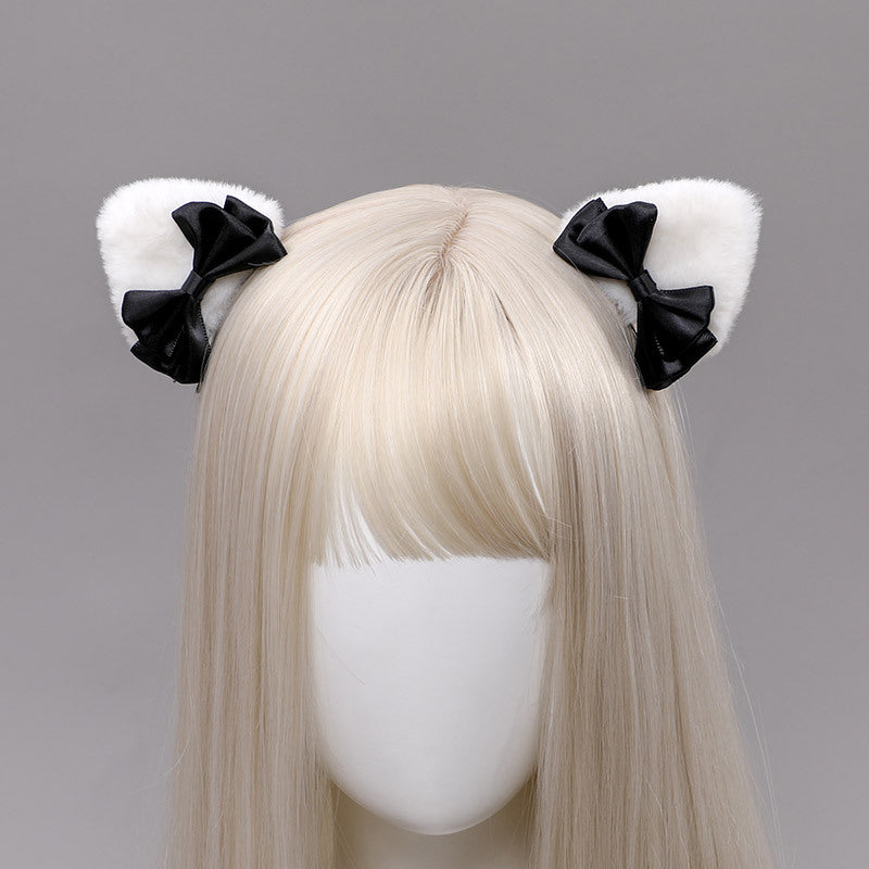 One Piece Dropshipping Handmade Japanese Style Cute Lolita Hair Accessories Pair Clip Lolita Beast Ear Side Clip Hair Accessories Cat Ear Hair Clip