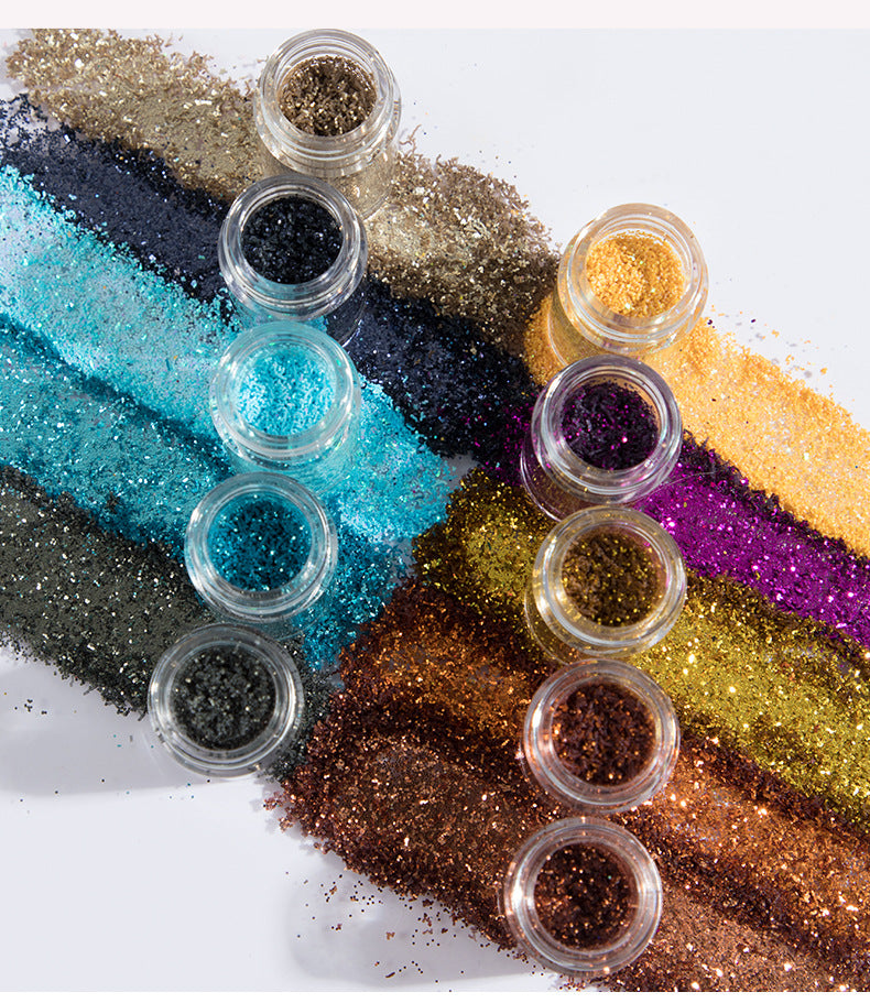 Pudaier Monochrome Eyeshadow Glitter Sequins Mermaid Princess Pearlescent Easy-to-Color 36 Colors Eyeshadow
