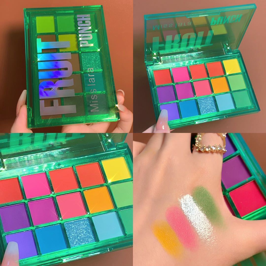 2025 New Sweetheart Party 15-Color Eyeshadow Palette Earth Color Pearl Matte Glitter Cross-Border Large Palette European and American Makeup