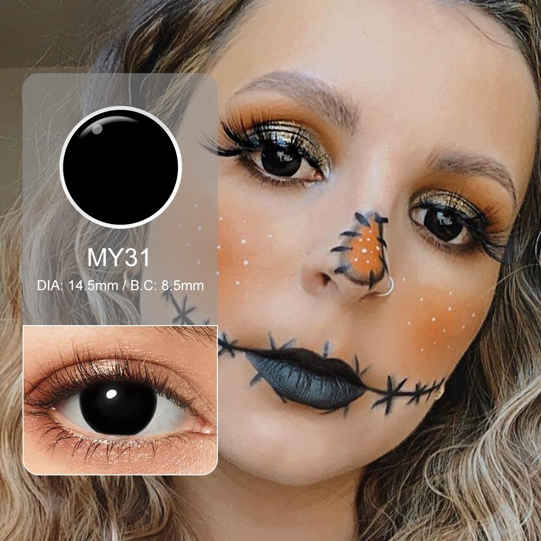 Crazy Lenses Halloween Contact Lenses Blind White Cosplay Contact Lenses Blackout Contacts Anime Accessories For Masquerade