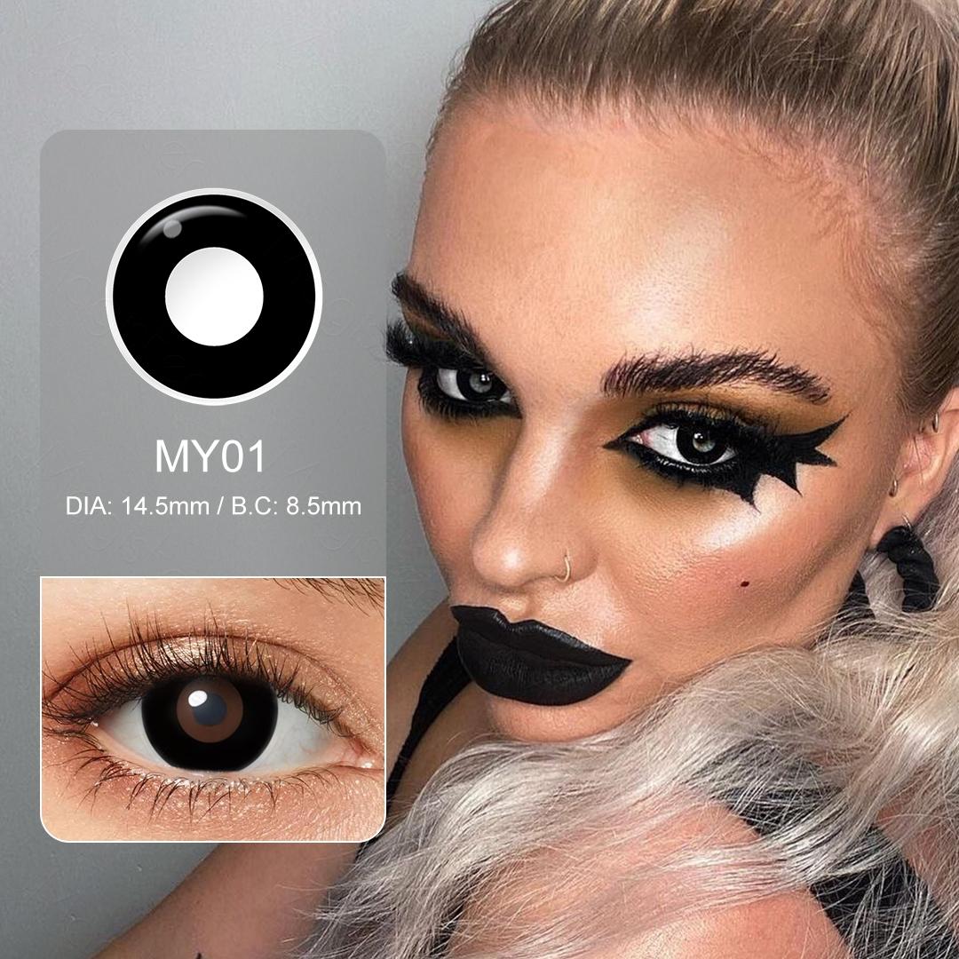 Crazy Lenses Halloween Contact Lenses Blind White Cosplay Contact Lenses Blackout Contacts Anime Accessories For Masquerade