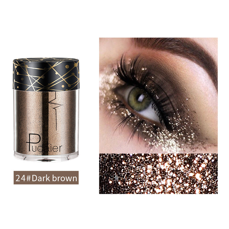 Pudaier Monochrome Eyeshadow Glitter Sequins Mermaid Princess Pearlescent Easy-to-Color 36 Colors Eyeshadow