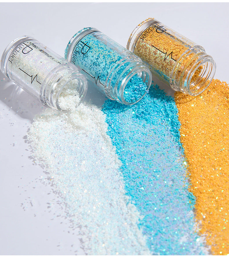 Pudaier Monochrome Eyeshadow Glitter Sequins Mermaid Princess Pearlescent Easy-to-Color 36 Colors Eyeshadow