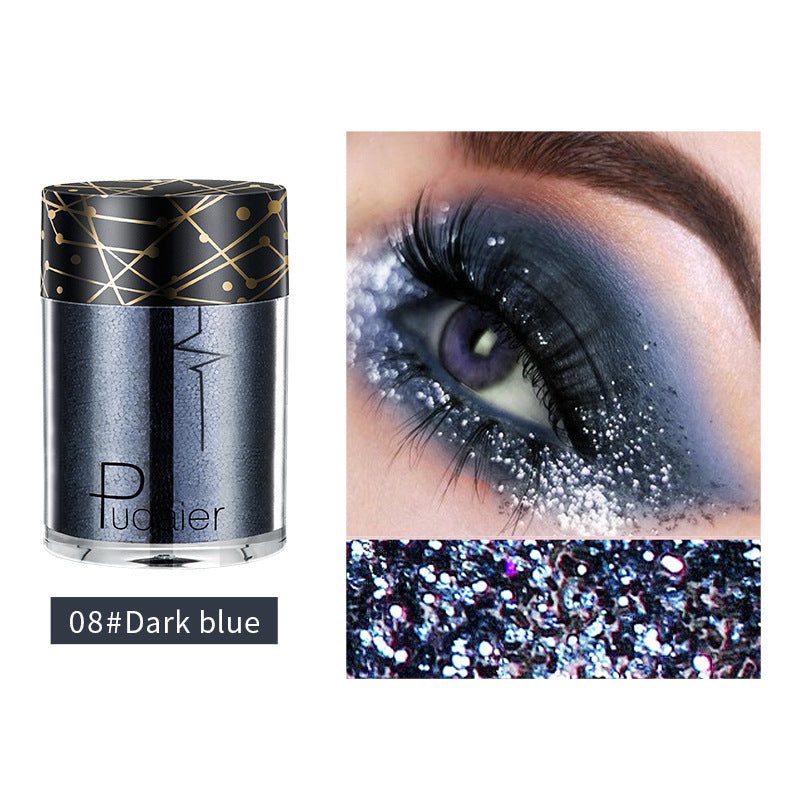 Pudaier Monochrome Eyeshadow Glitter Sequins Mermaid Princess Pearlescent Easy-to-Color 36 Colors Eyeshadow