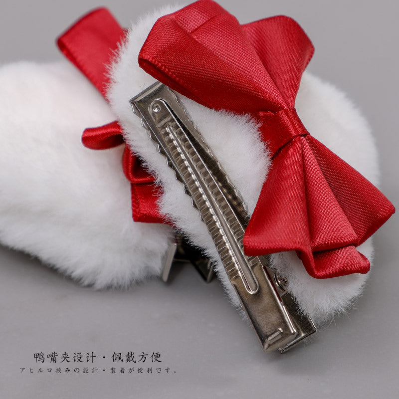 One Piece Dropshipping Handmade Japanese Style Cute Lolita Hair Accessories Pair Clip Lolita Beast Ear Side Clip Hair Accessories Cat Ear Hair Clip