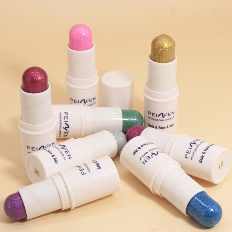 Eyeshadow Stick Multi-Functional Shiny Makeup Paste Multi-Color Flashing Highlight Body Paint Stage