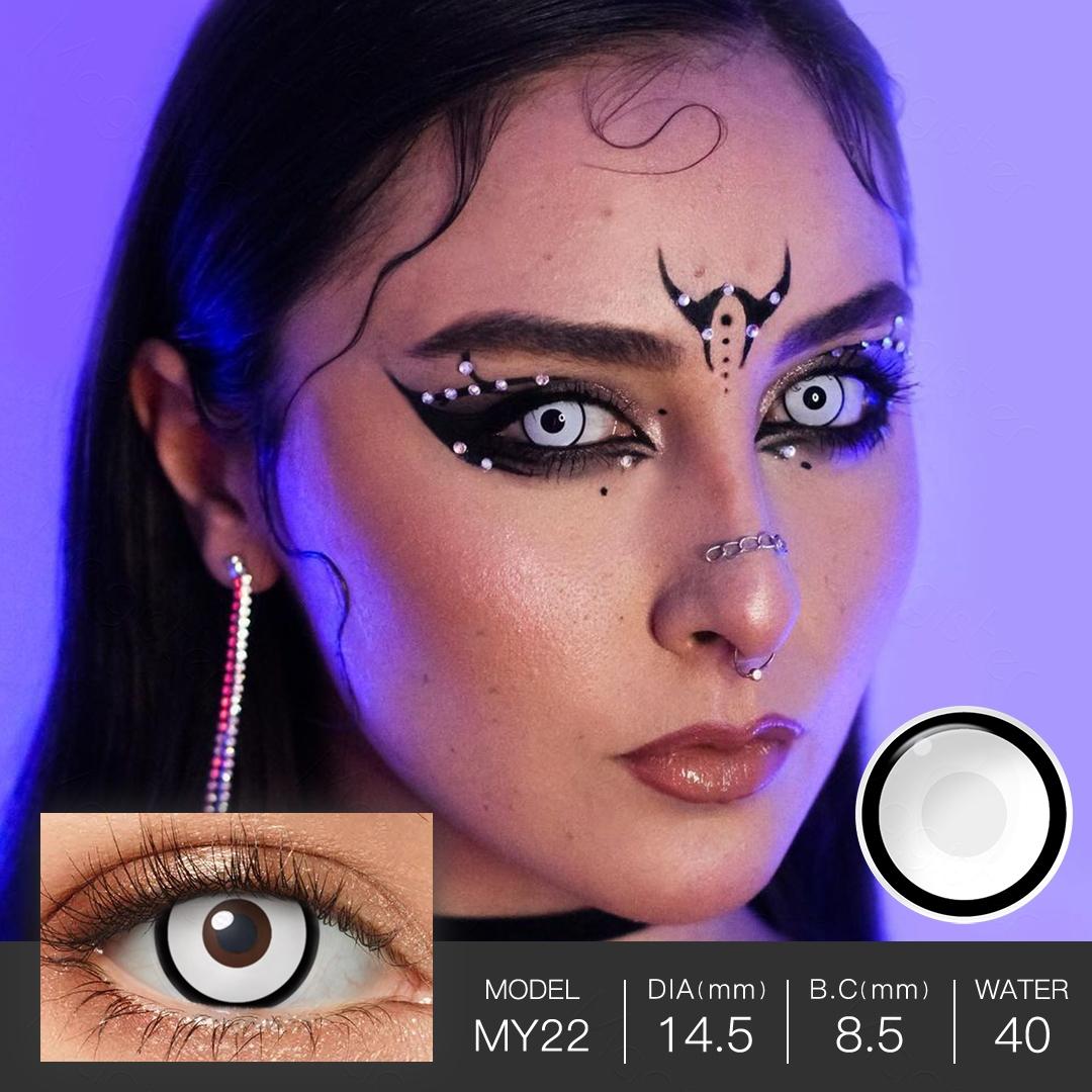 Crazy Lenses Halloween Contact Lenses Blind White Cosplay Contact Lenses Blackout Contacts Anime Accessories For Masquerade
