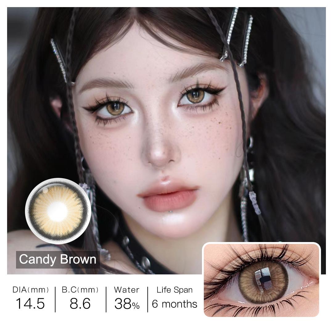Colored Contact Lense Magister 14.2mm Brown Contact Lenses Diamond Series Big Eyes Lenses