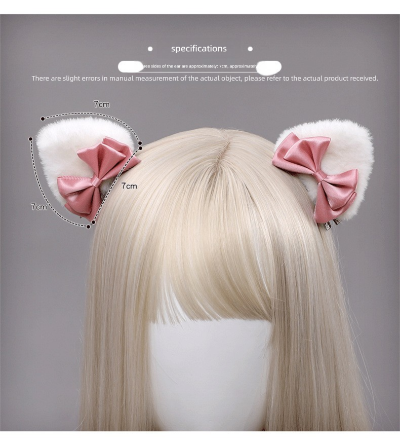 One Piece Dropshipping Handmade Japanese Style Cute Lolita Hair Accessories Pair Clip Lolita Beast Ear Side Clip Hair Accessories Cat Ear Hair Clip