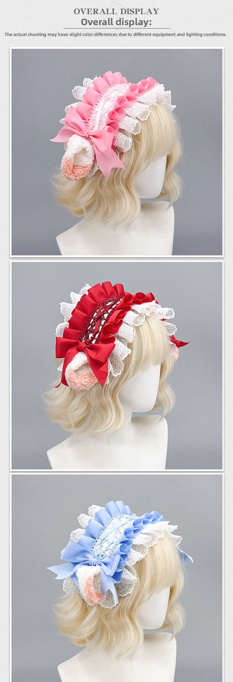 Japanese Harajuku Style Lolita Little Sheep Ear Headband Sweet Girl Soft Cute Imitation Lamb Wool Bow Hair Accessory