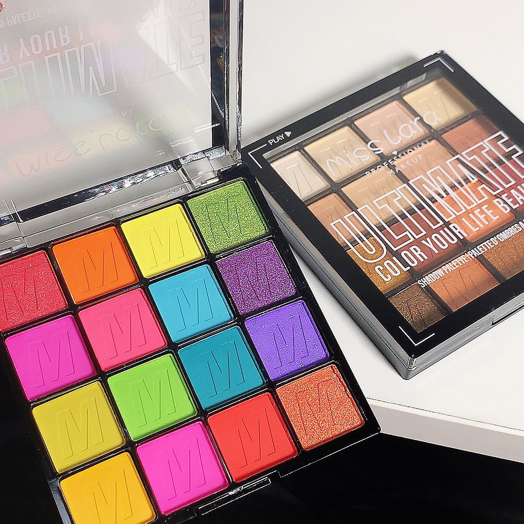 16 Colors Pearlescent Eyeshadow Waterproof Matte New Stage Makeup Glitter Shimmer Misty with Brush Eyeshadow Palette