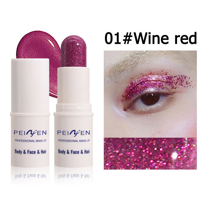 Eyeshadow Stick Multi-Functional Shiny Makeup Paste Multi-Color Flashing Highlight Body Paint Stage