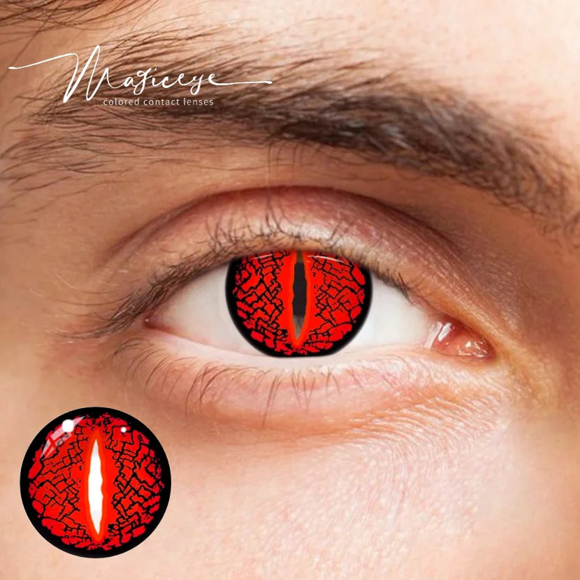 Lizard Eye Red Cosplay colored contact lenses