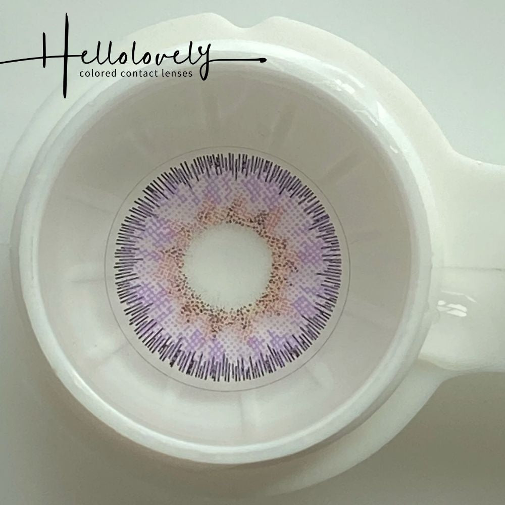 【 1-Day 10Pcs】Angel Ice Purple Color Contact Lenses【Prescription】