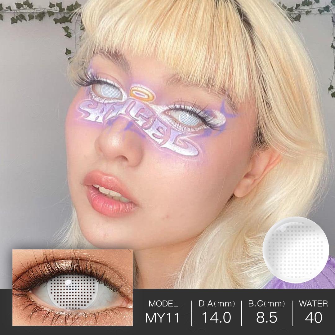 Crazy Lenses Halloween Contact Lenses Blind White Cosplay Contact Lenses Blackout Contacts Anime Accessories For Masquerade