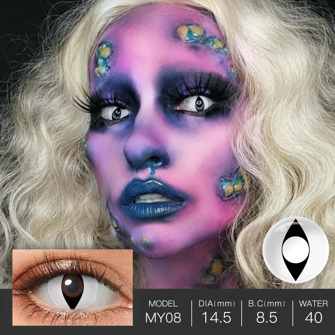 Crazy Lenses Halloween Contact Lenses Blind White Cosplay Contact Lenses Blackout Contacts Anime Accessories For Masquerade