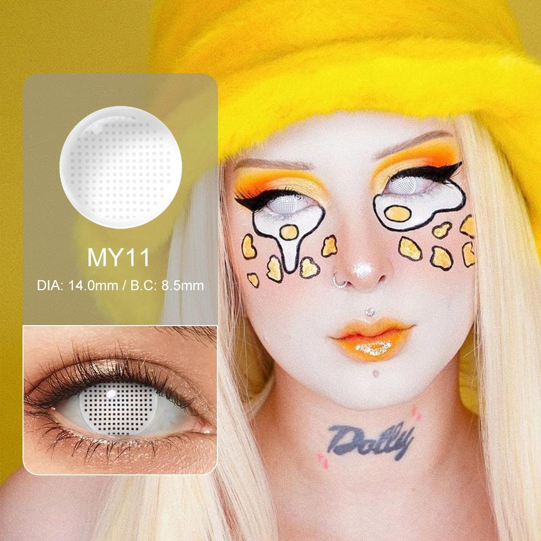 Crazy Lenses Halloween Contact Lenses Blind White Cosplay Contact Lenses Blackout Contacts Anime Accessories For Masquerade