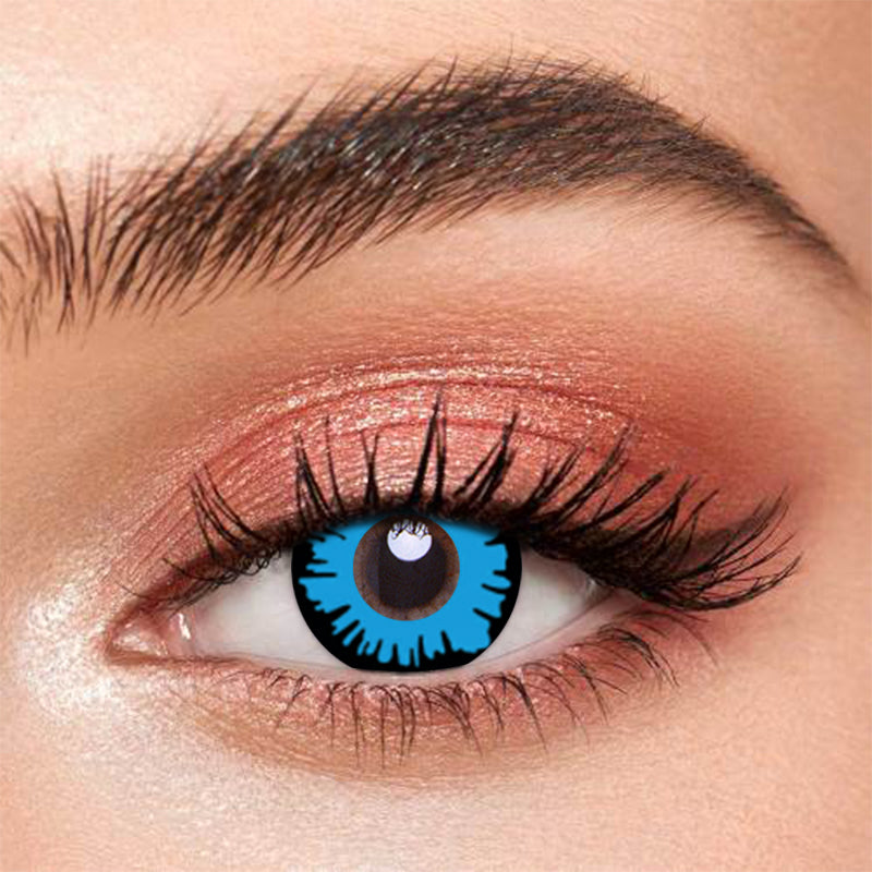 Blue Werewolf Halloween k23 Blue Crazy Contact Lenses