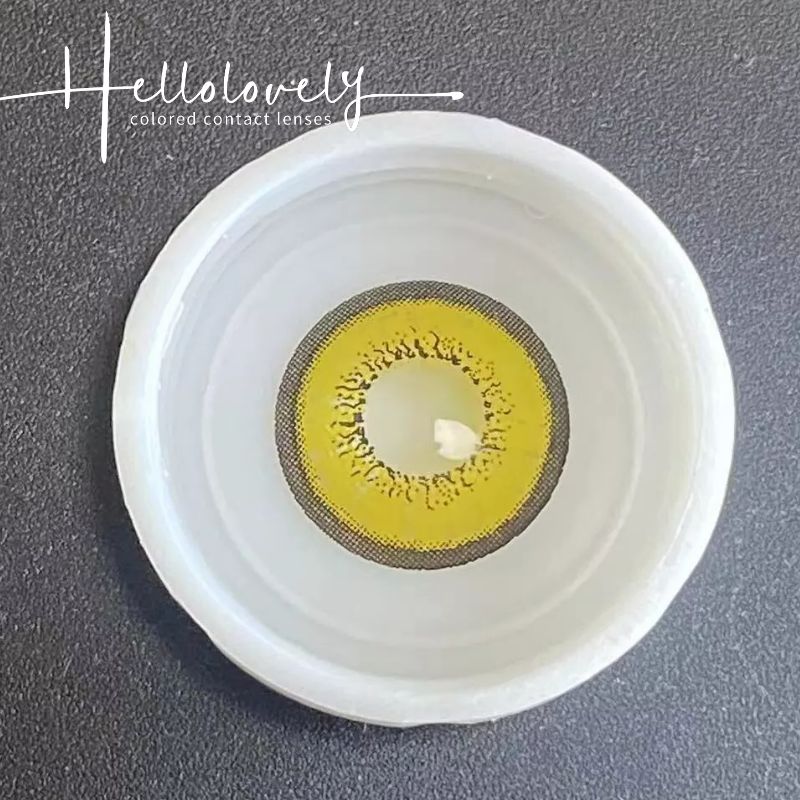 Lentes de contacto de color amarillo Love Word【RECETAS】