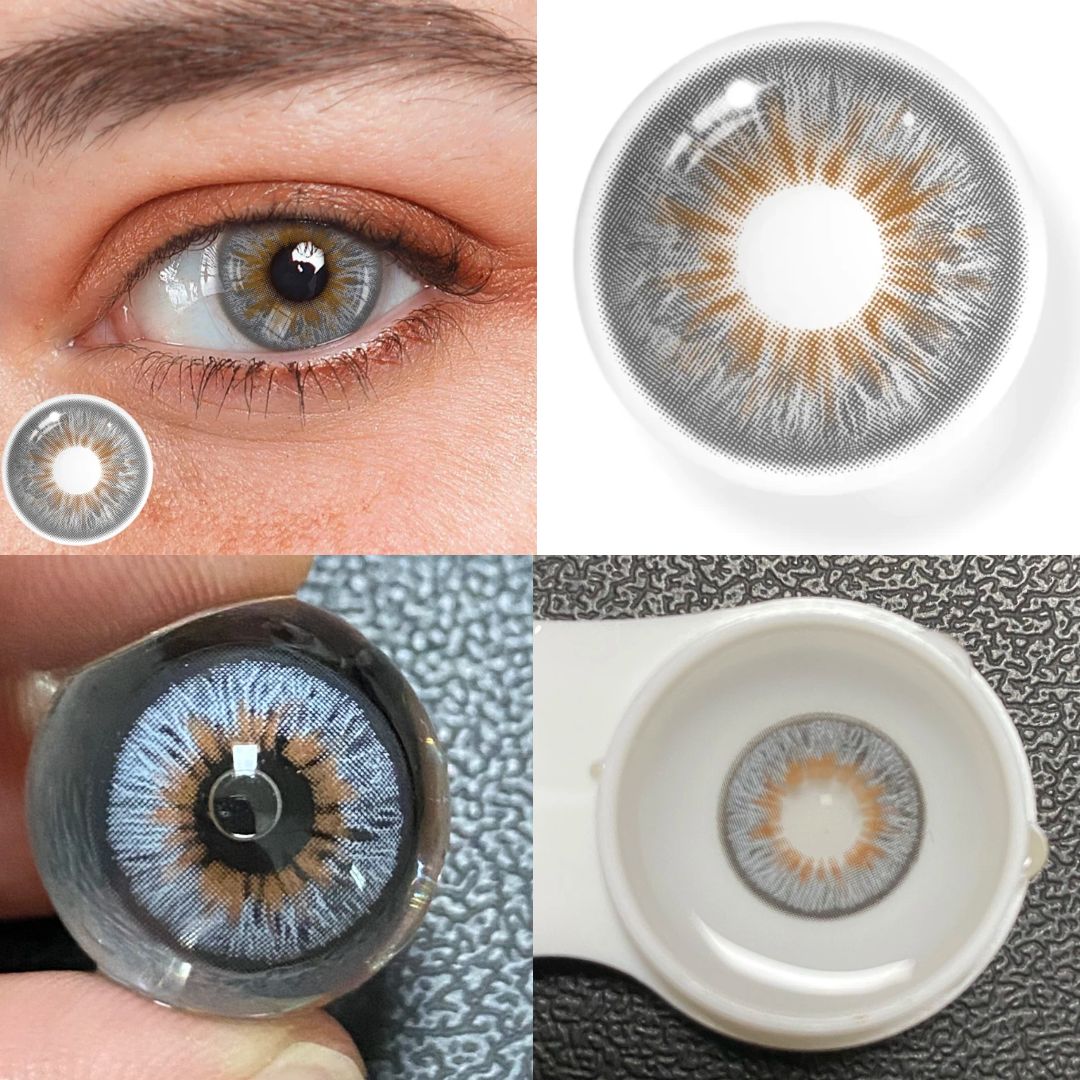 Lentes de contacto de color gris lobo salvaje