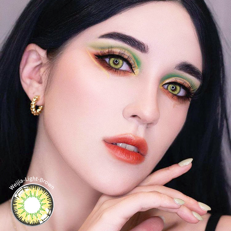 Vika Tricolor Yellow Color Contact Lenses
