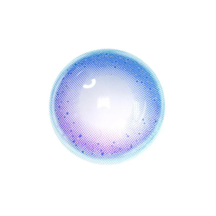 Lentes de contacto de color azul arcoíris con prescripción médica