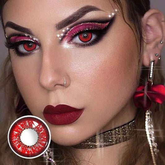 Love Word Red Color Contact Lenses 【PRESCRIPTION】