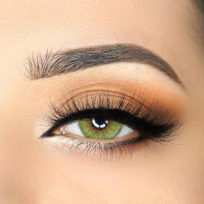 Three Tone Green Color Contact Lenses【Prescription】
