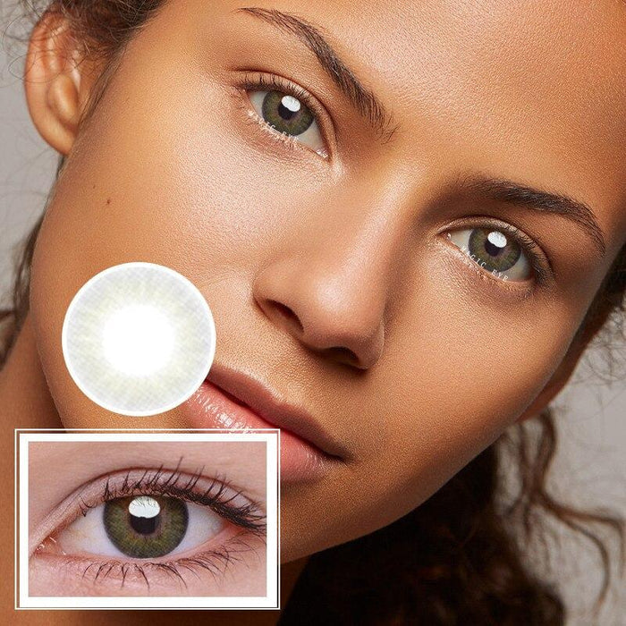 Lentes de contacto de color gris limón【Prescripción médica】