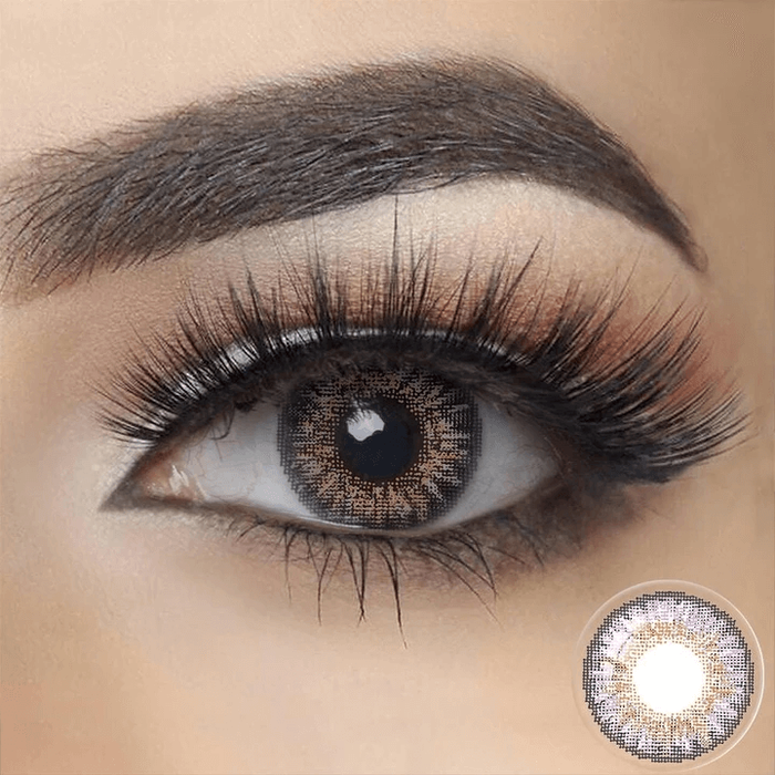 Three Tone Amethyst Colored Contact Lenses
