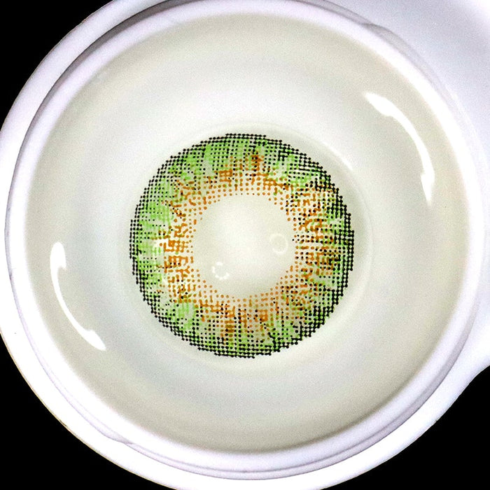 Three Tone Green Color Contact Lenses【Prescription】