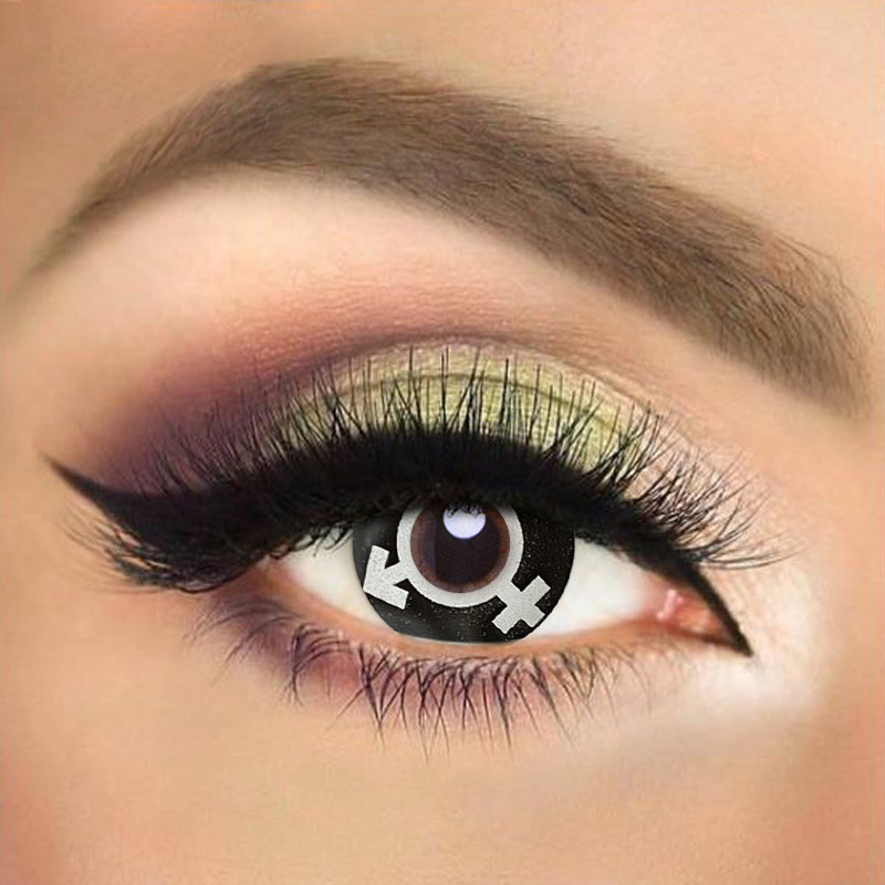 Lentes de contacto de color con símbolos para cosplay