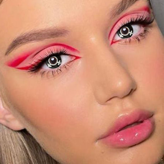 Lentes de contacto de color con símbolos para cosplay