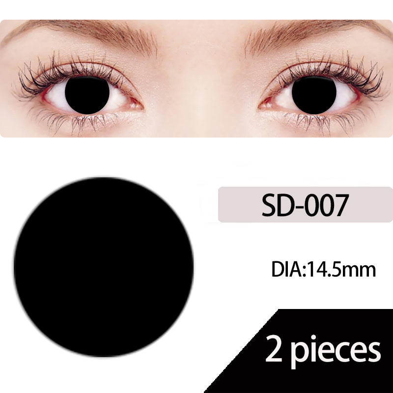Lentes de contacto de color negro para Halloween