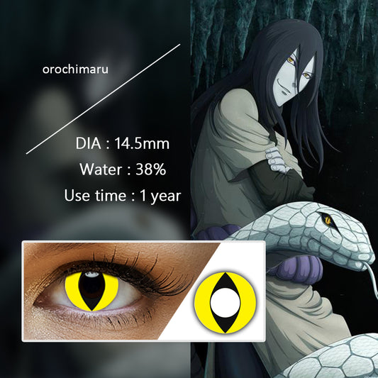 Lentes de contacto de color amarillo para Halloween con forma de ojo de gato