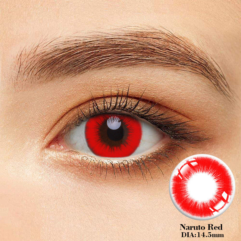 Red Fire Cosplay Color Contact Lenses 【PRESCRIPTION】